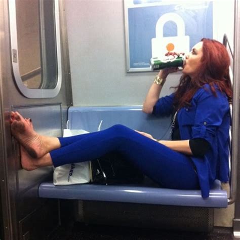 She went topless in the Subway! : r/BralessForever